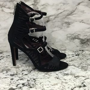 BCBGeneration Black Suede Sandals Pumps